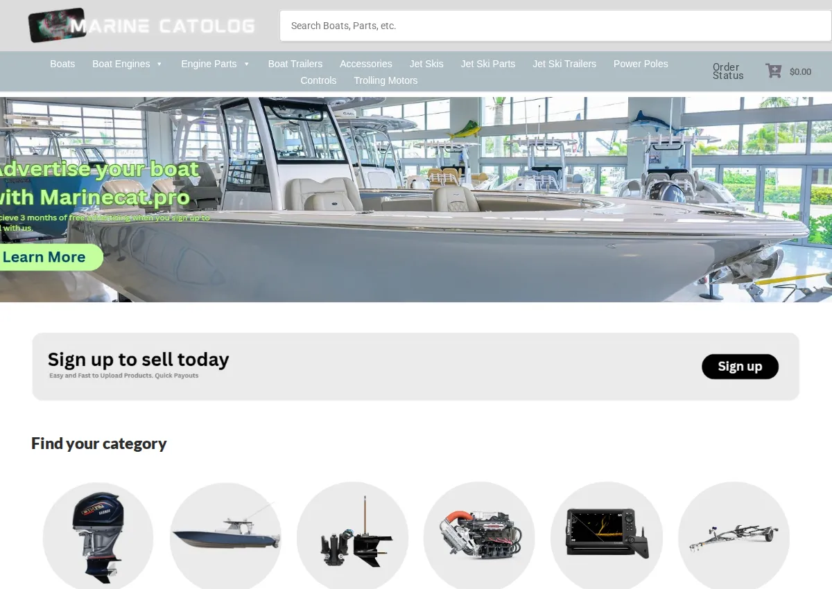 Store homepage