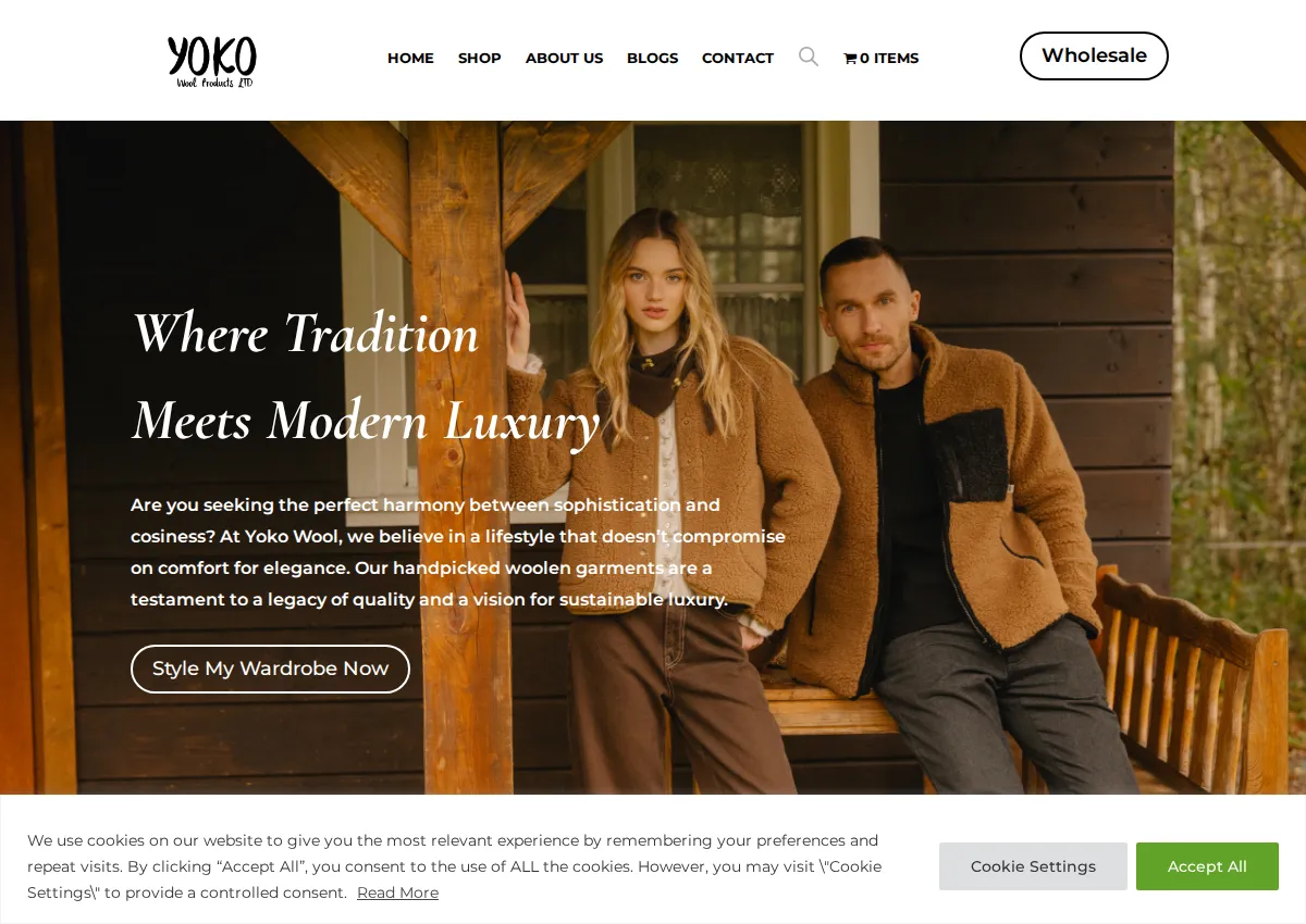 Store homepage