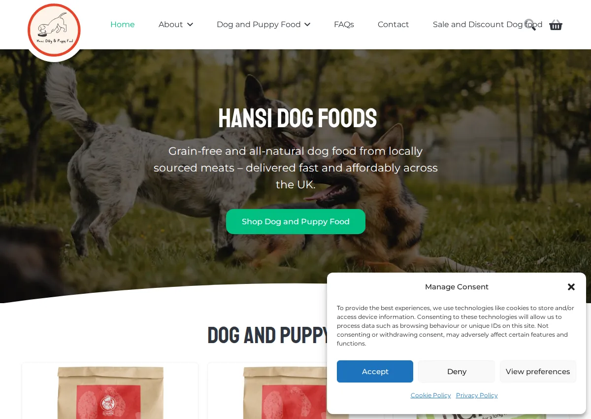 Store homepage