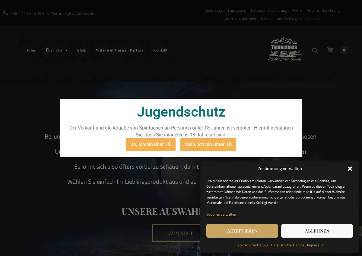 Store homepage