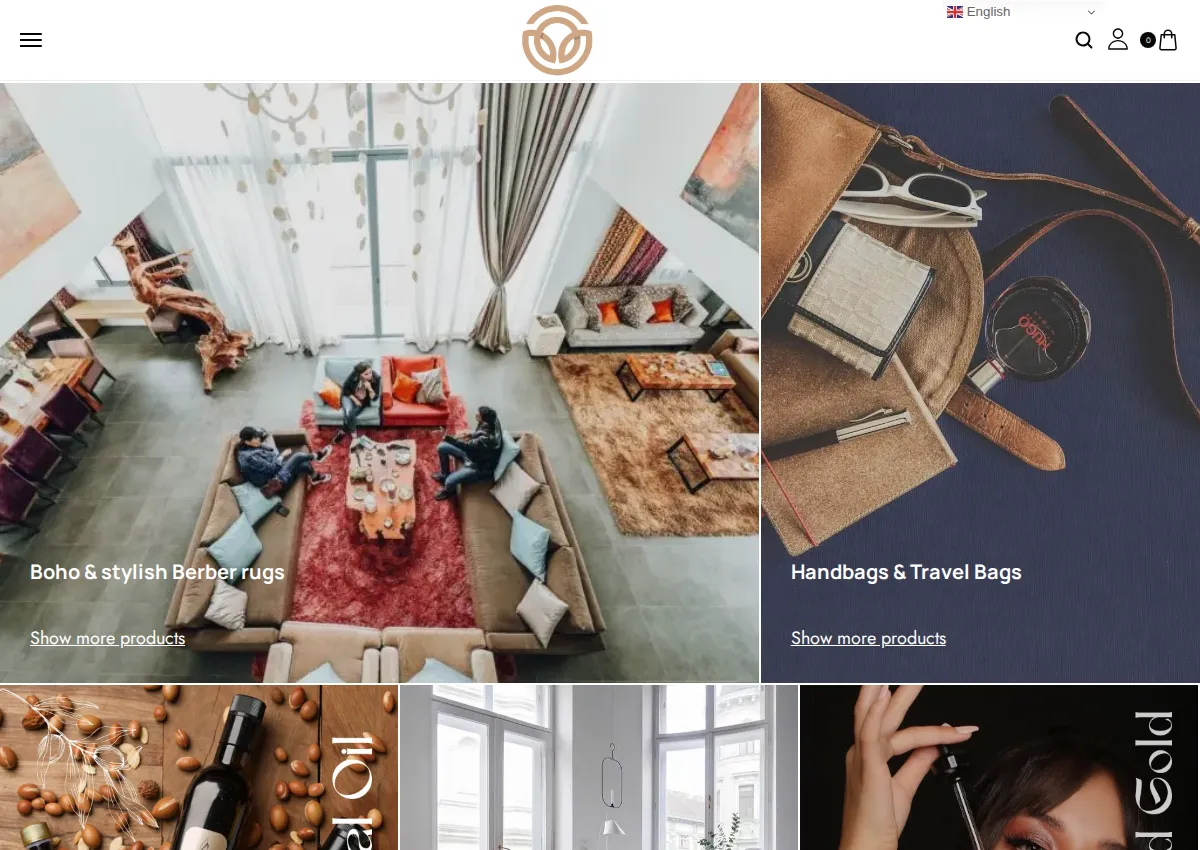 Store homepage