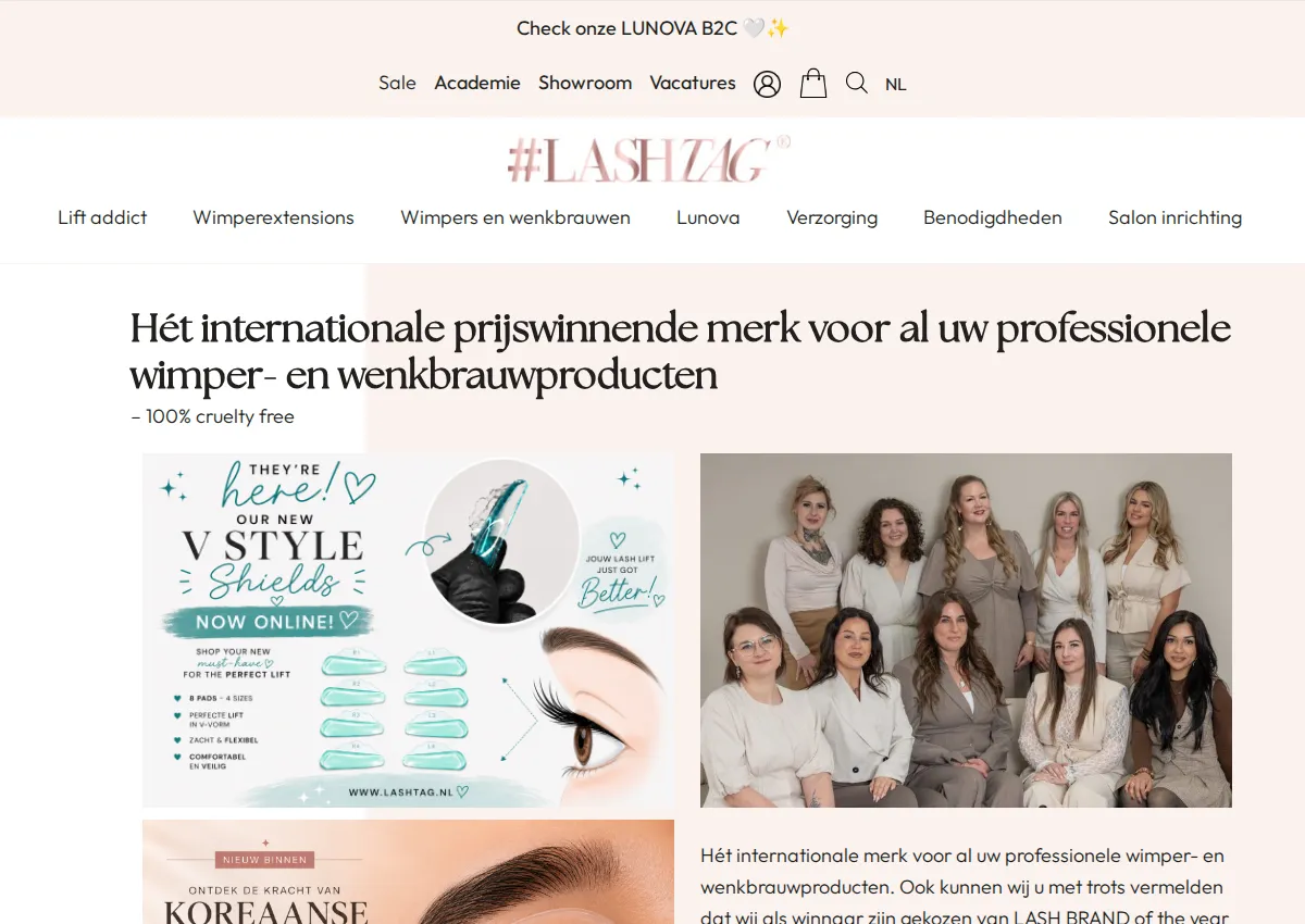 Store homepage