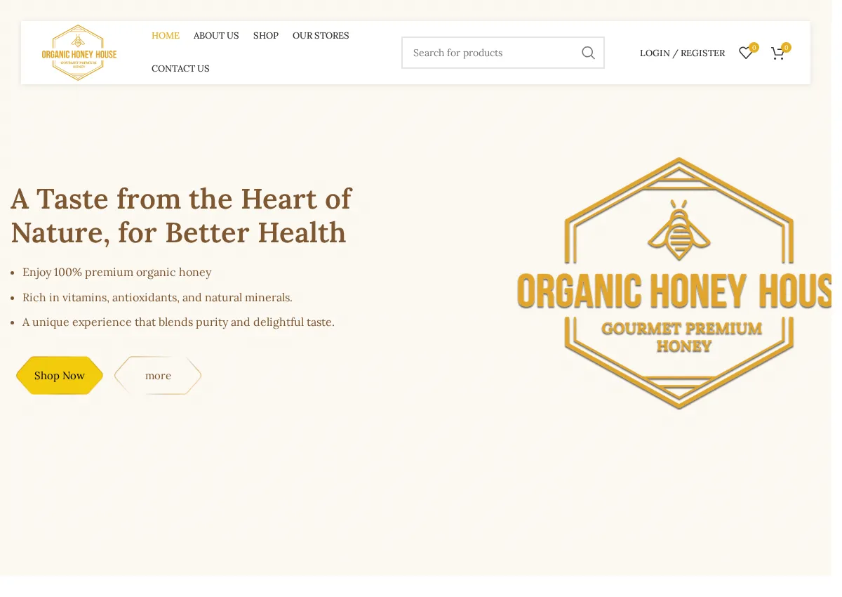 Store homepage