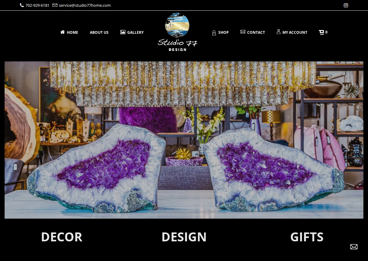 Store homepage