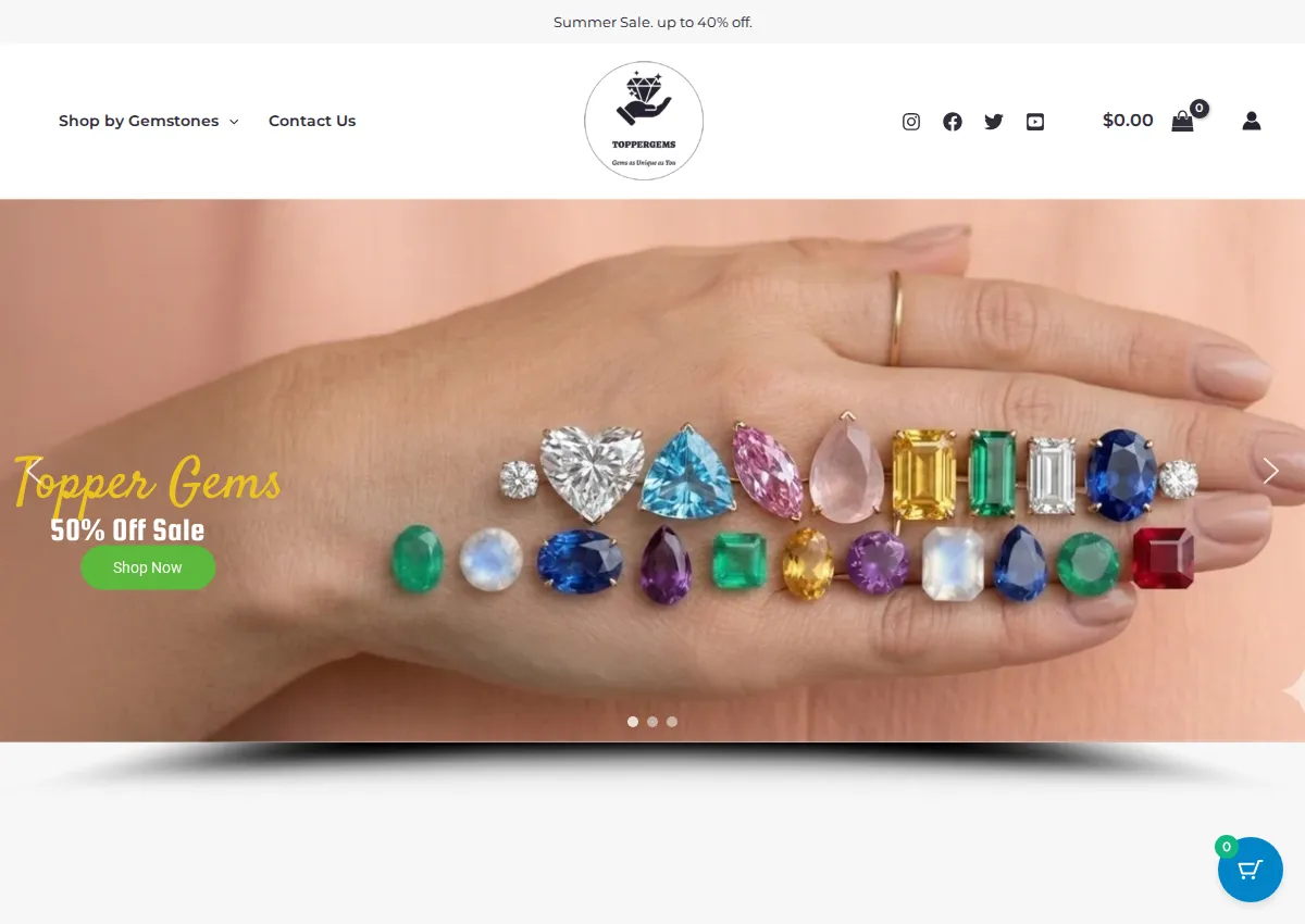 Store homepage