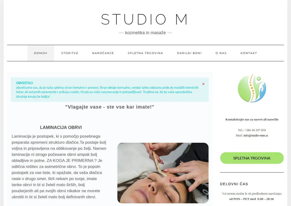 Store homepage