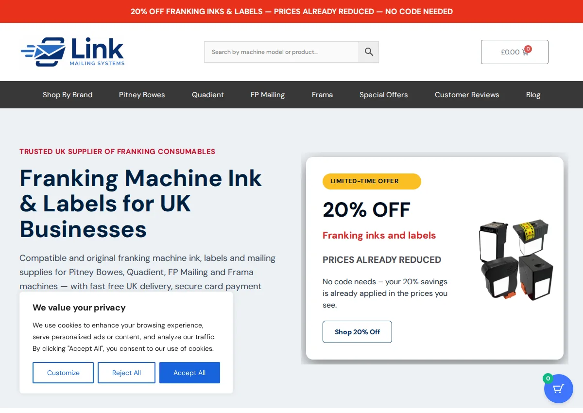 Store homepage
