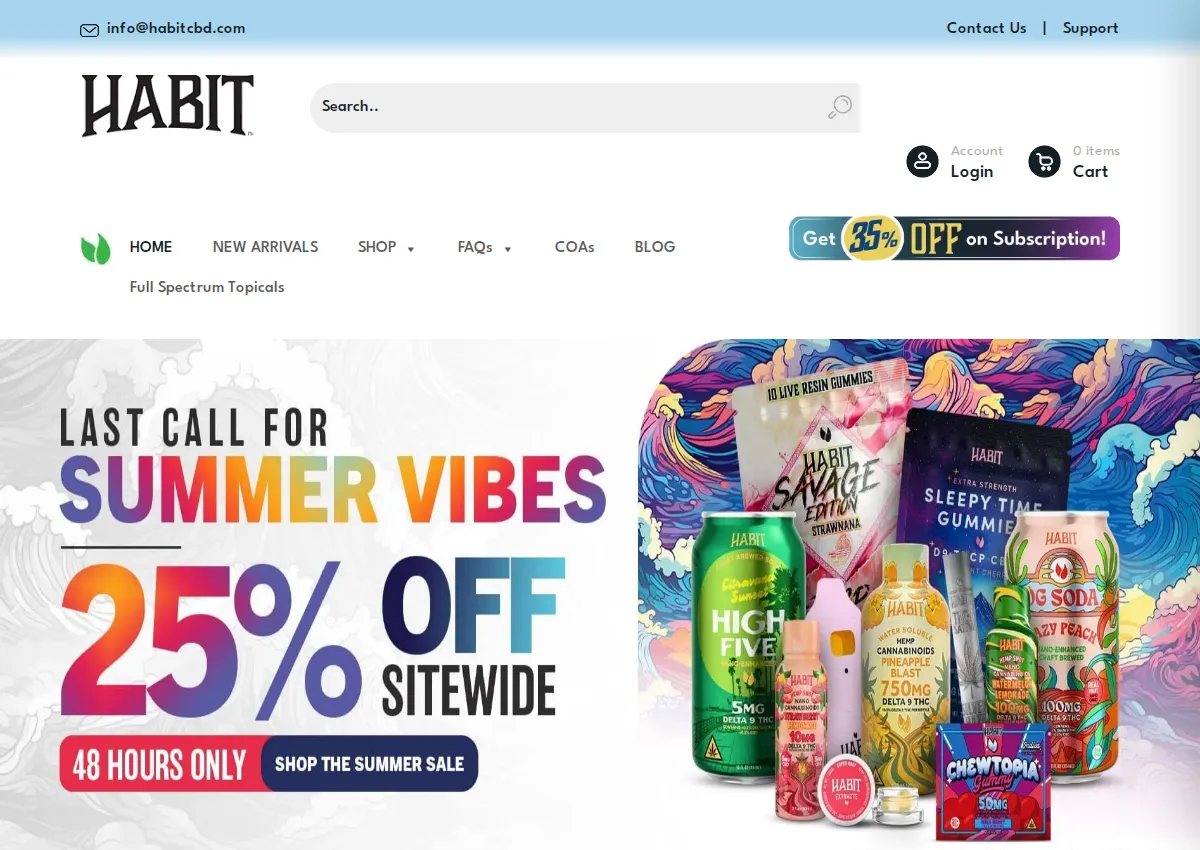 Store homepage