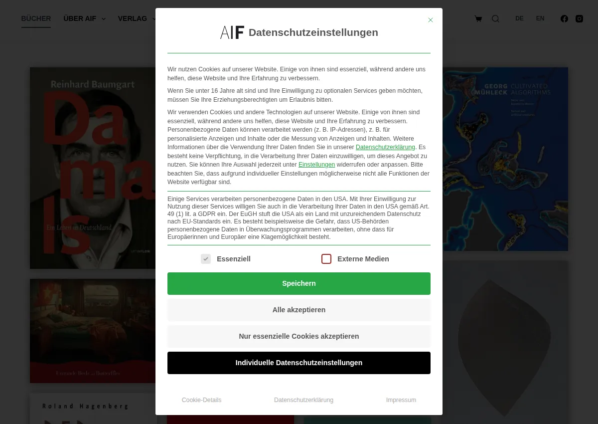 Store homepage
