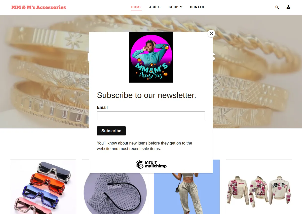 Store homepage