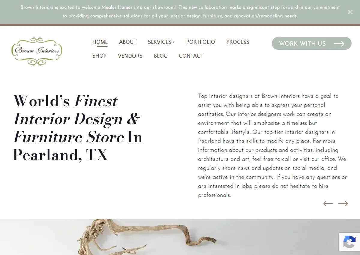 Store homepage