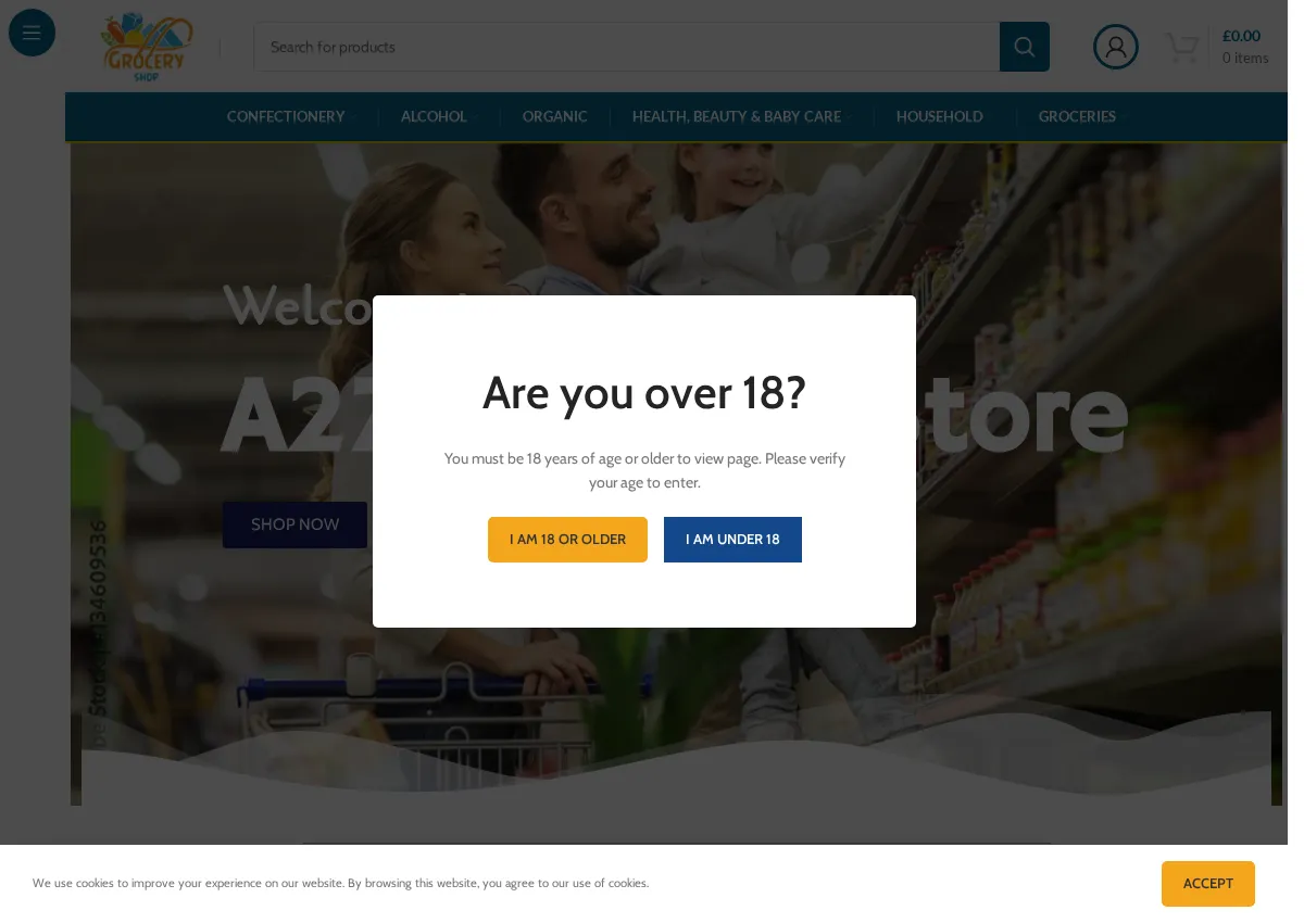 Store homepage