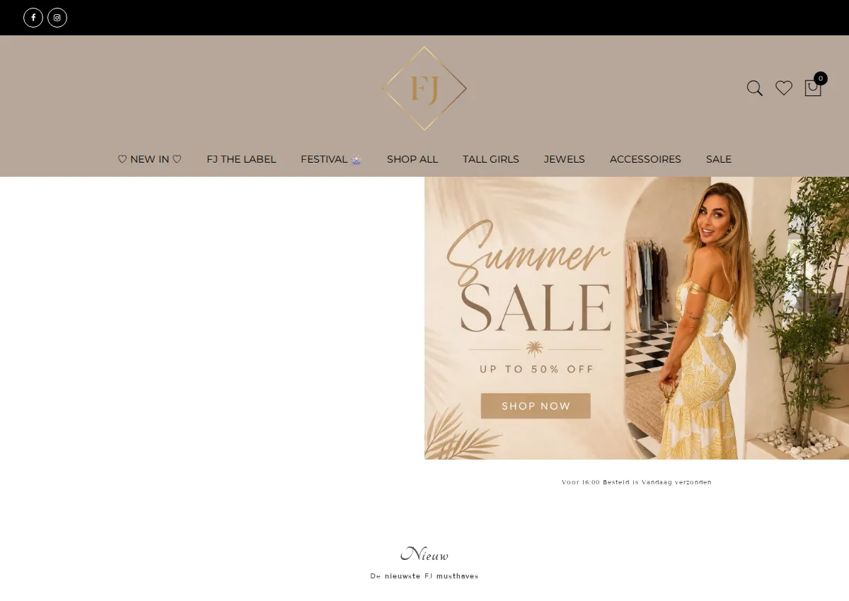 Store homepage