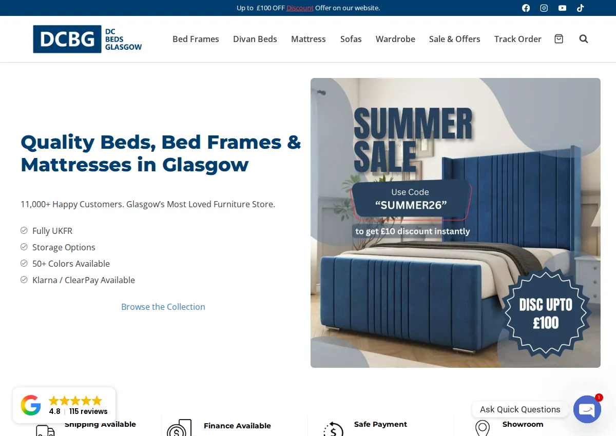 Store homepage