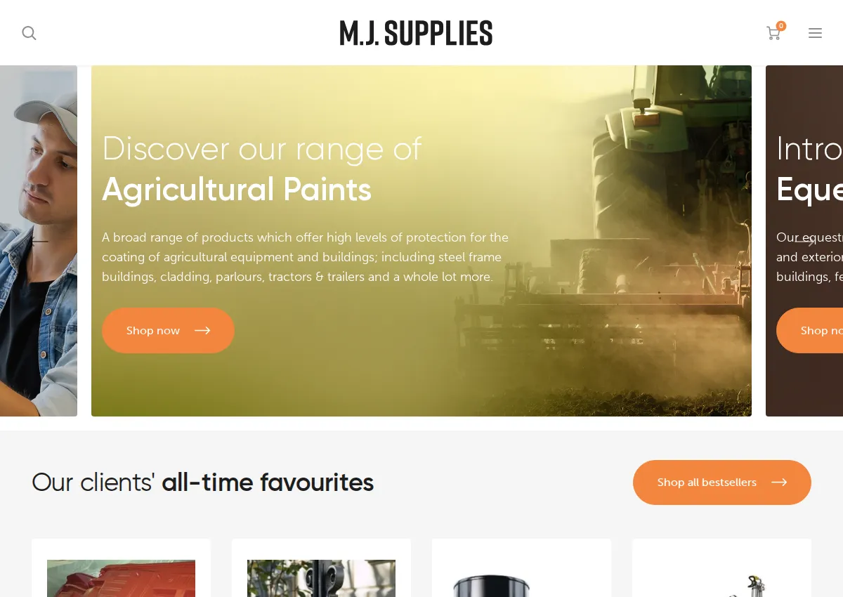 Store homepage