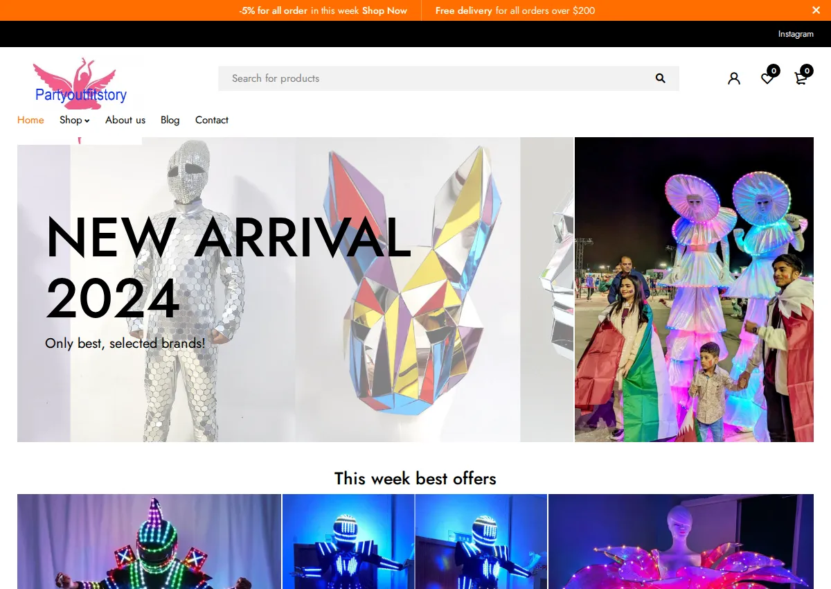 Store homepage