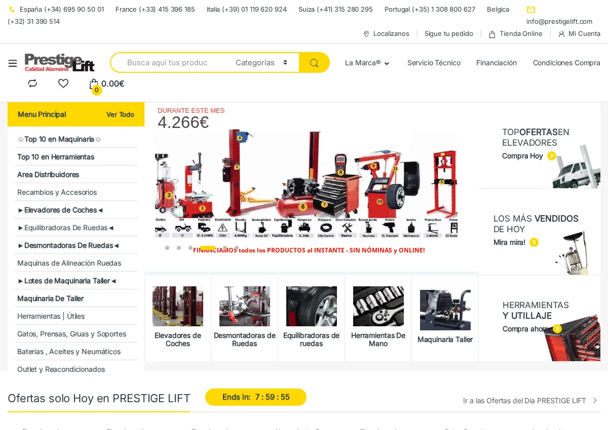 Store homepage