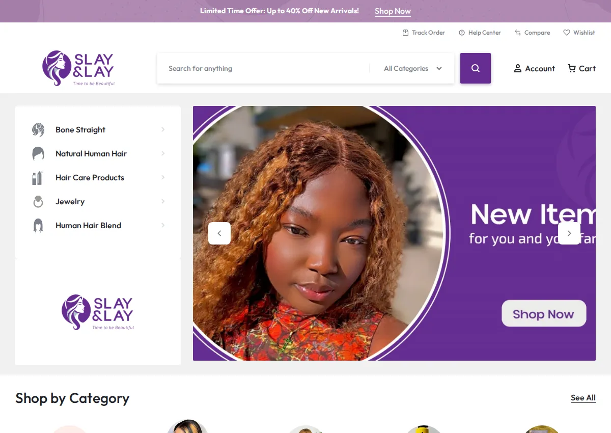 Store homepage