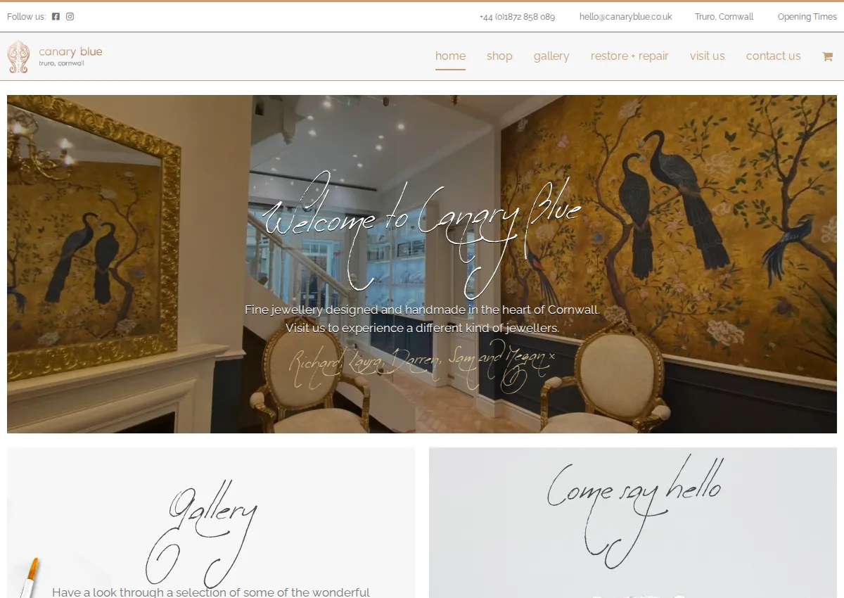 Store homepage