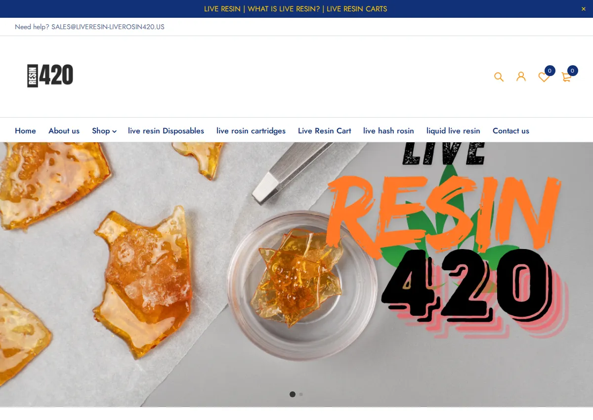 Store homepage