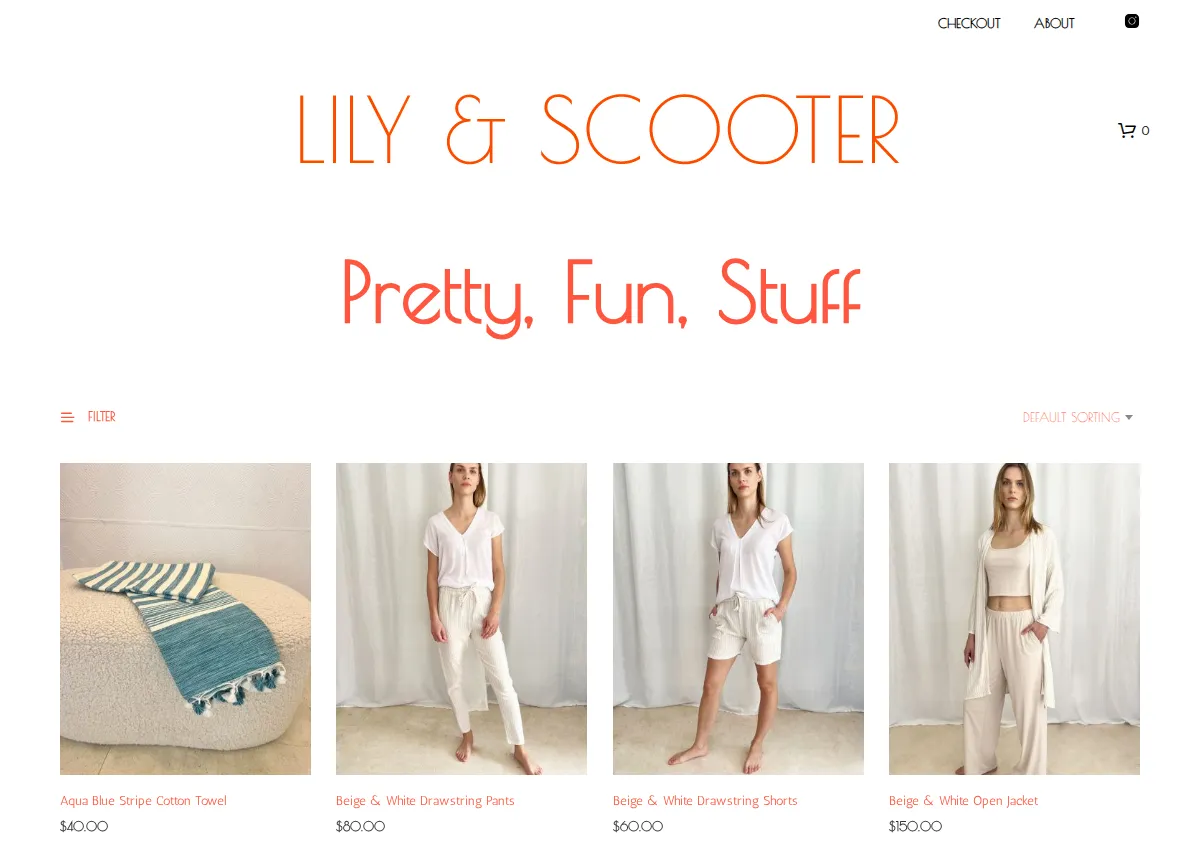 Store homepage