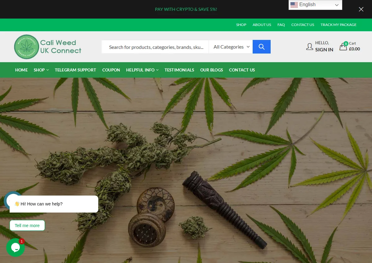Store homepage