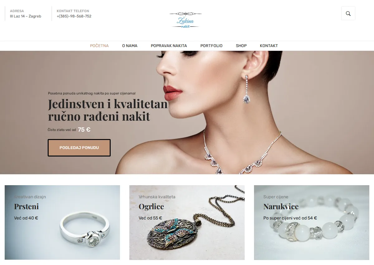 Store homepage
