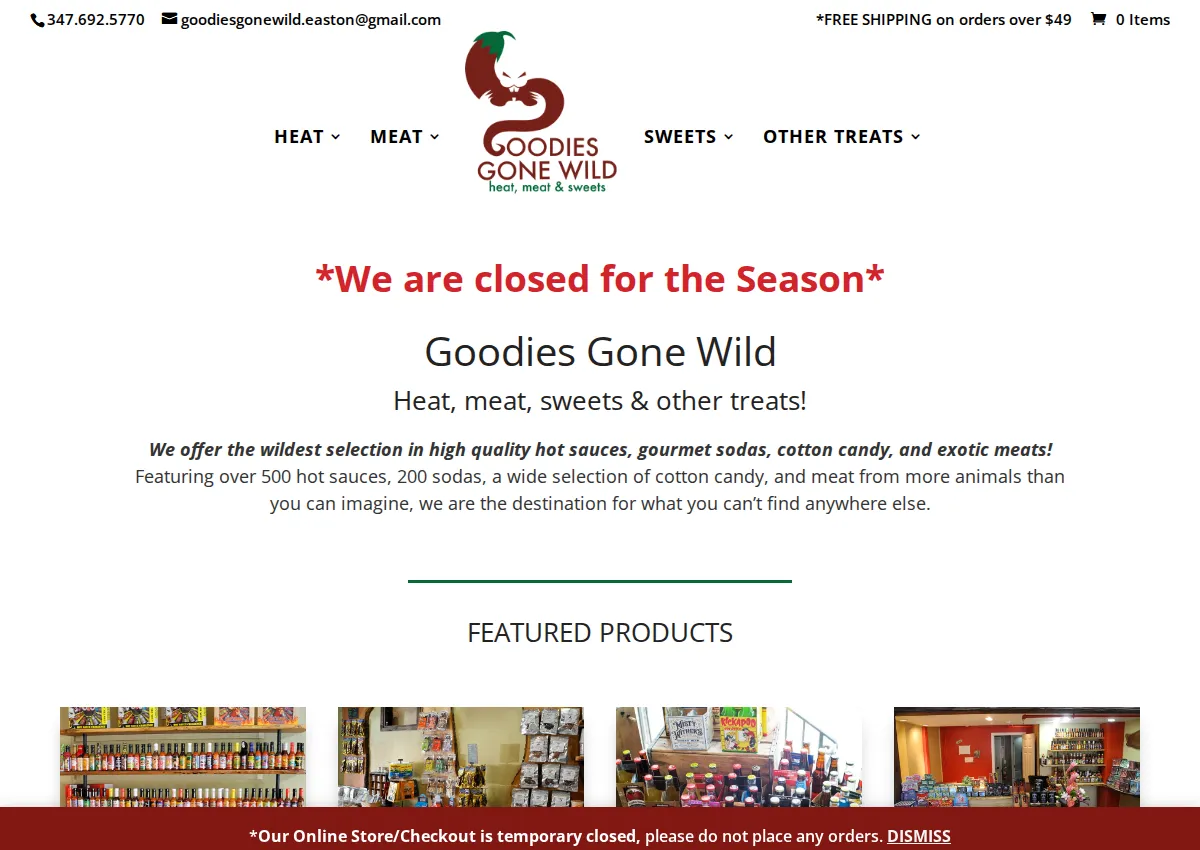 Store homepage