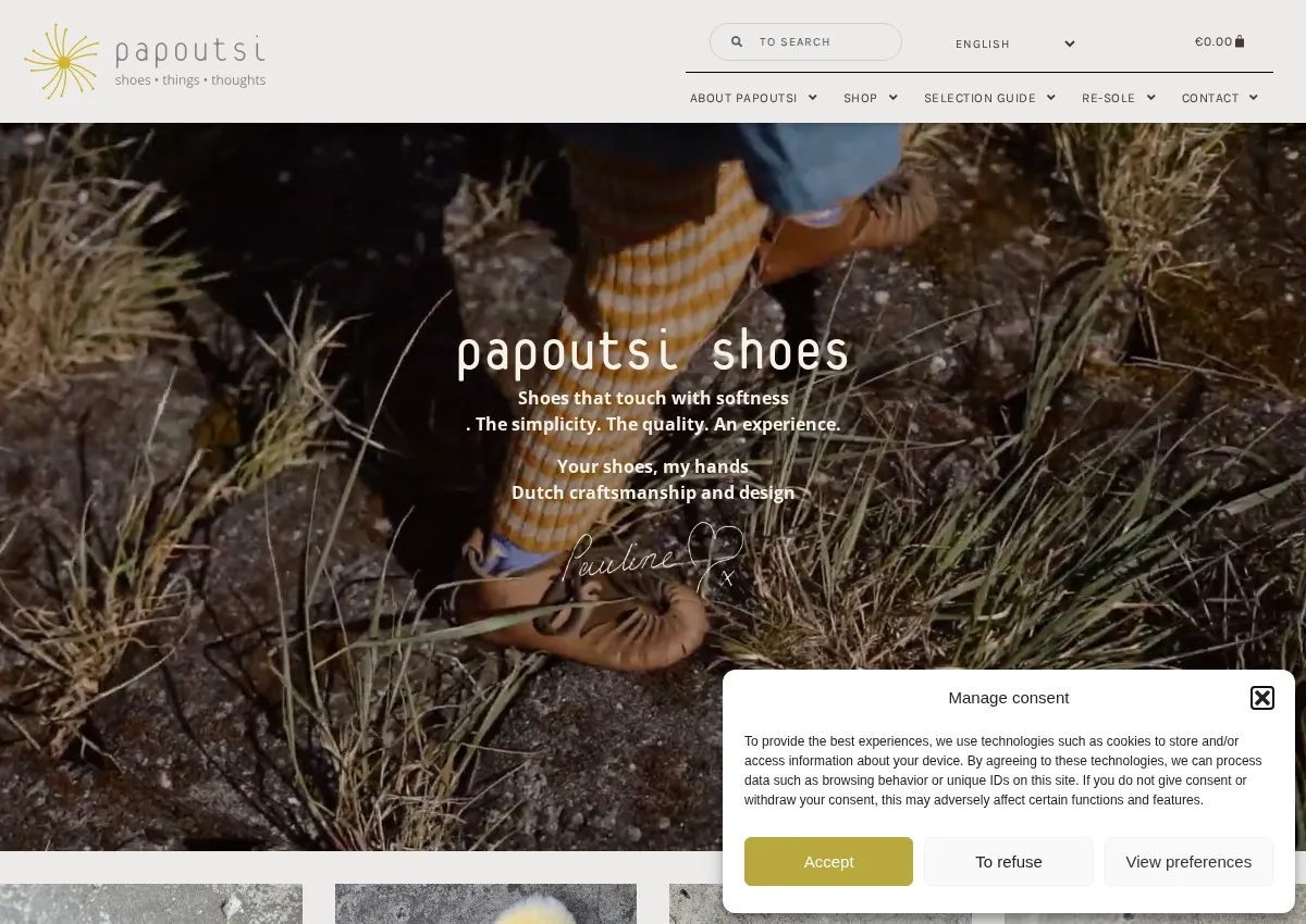 Store homepage