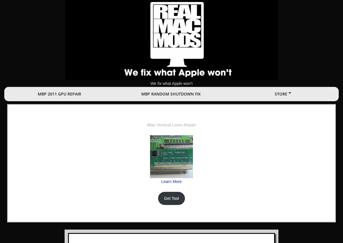 Store homepage