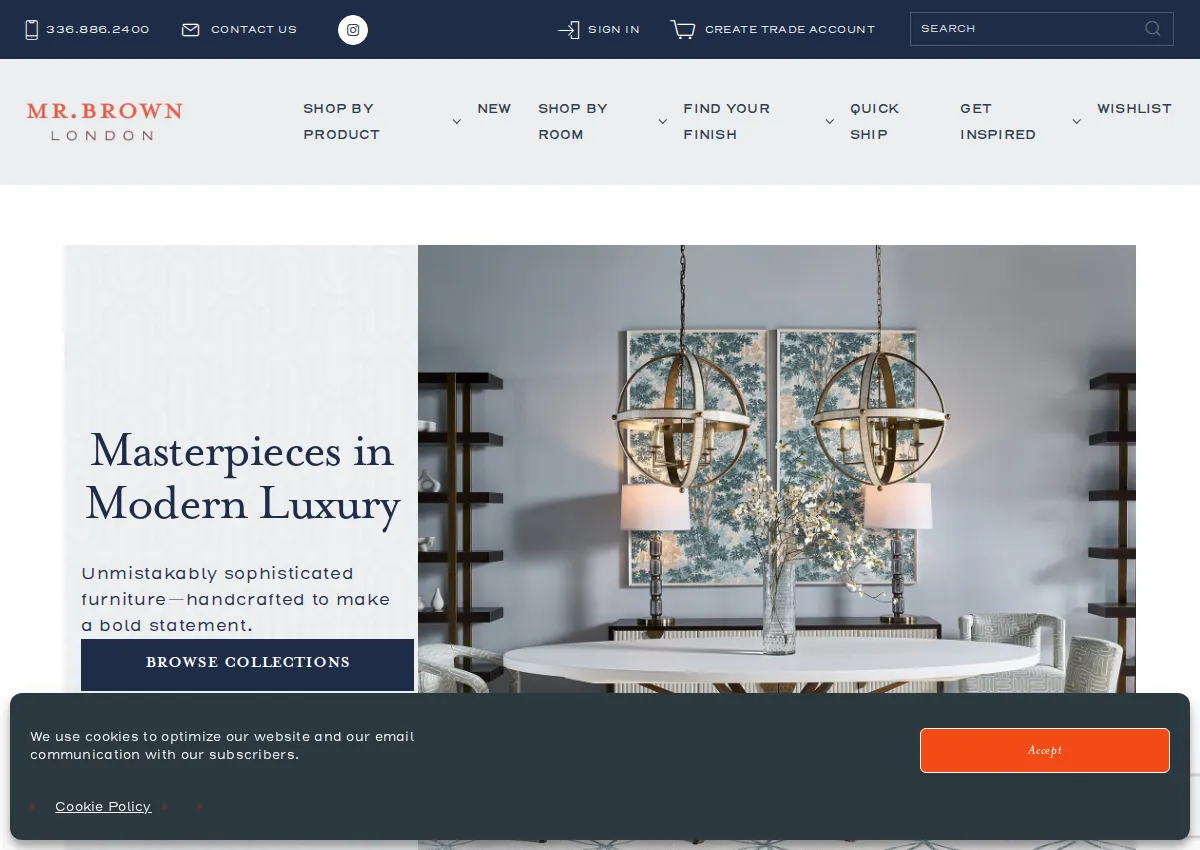 Store homepage