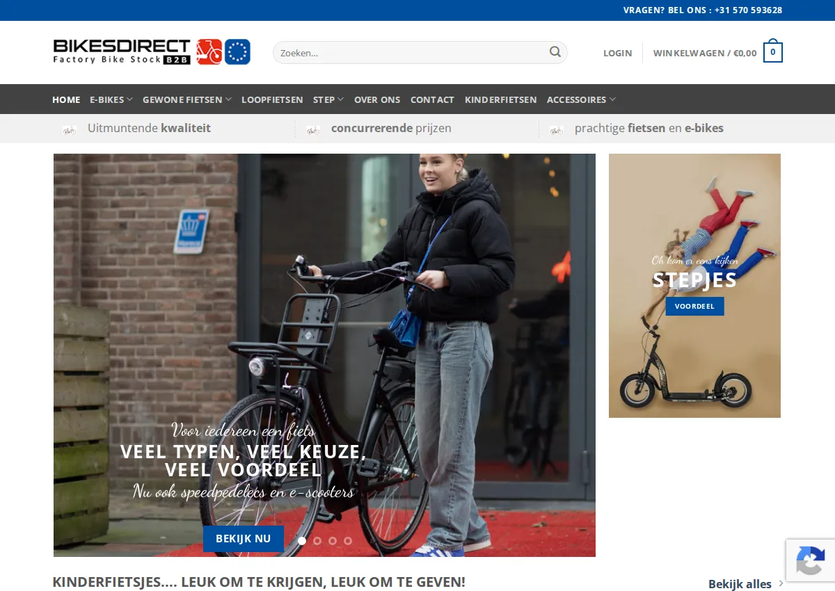 Store homepage