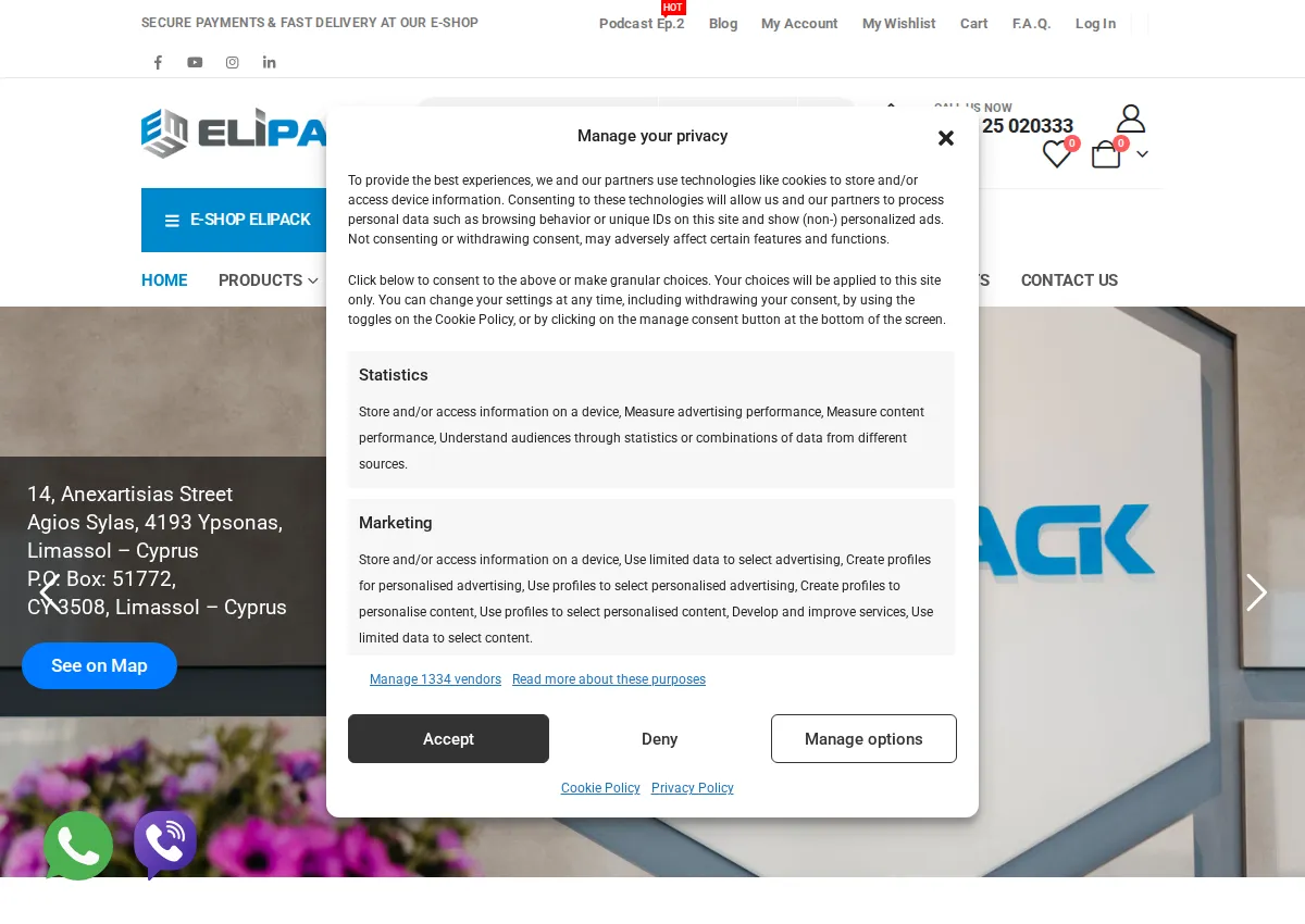 Store homepage