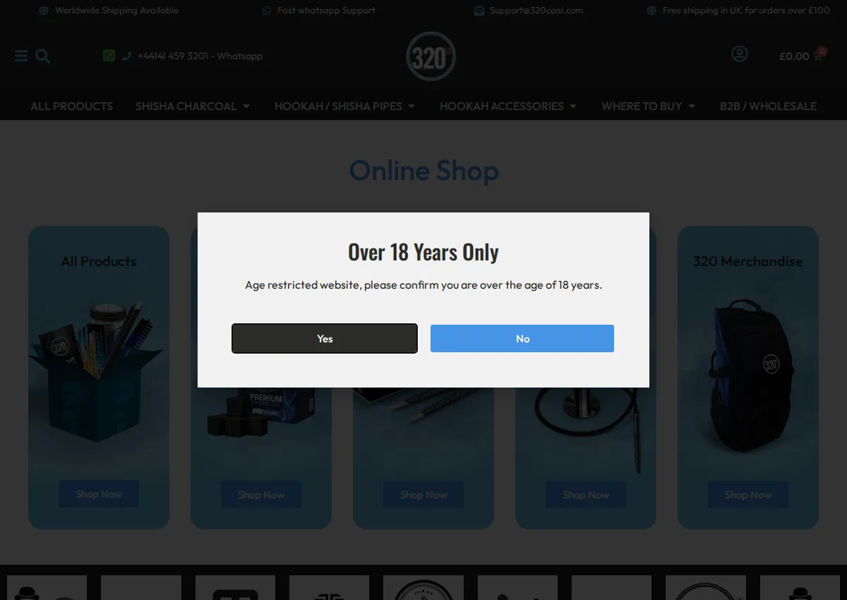 Store homepage