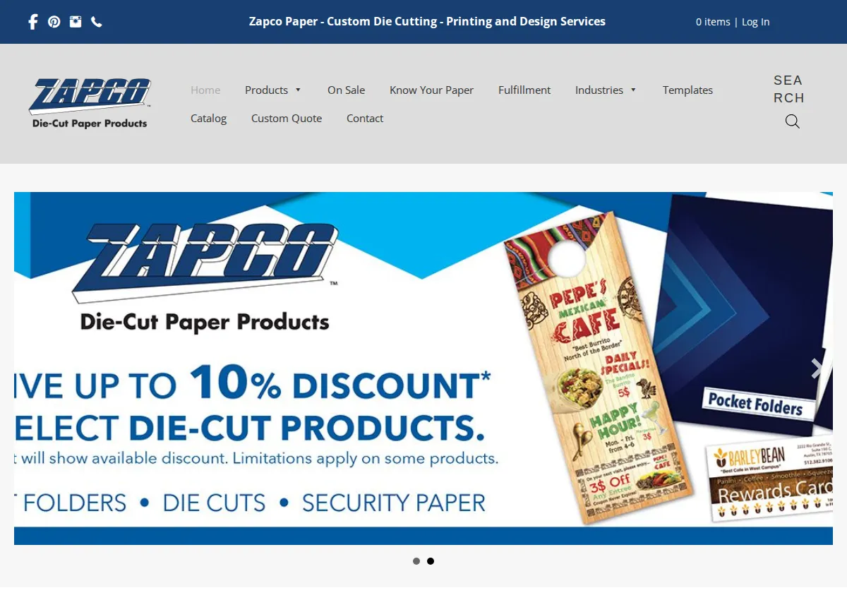 Store homepage