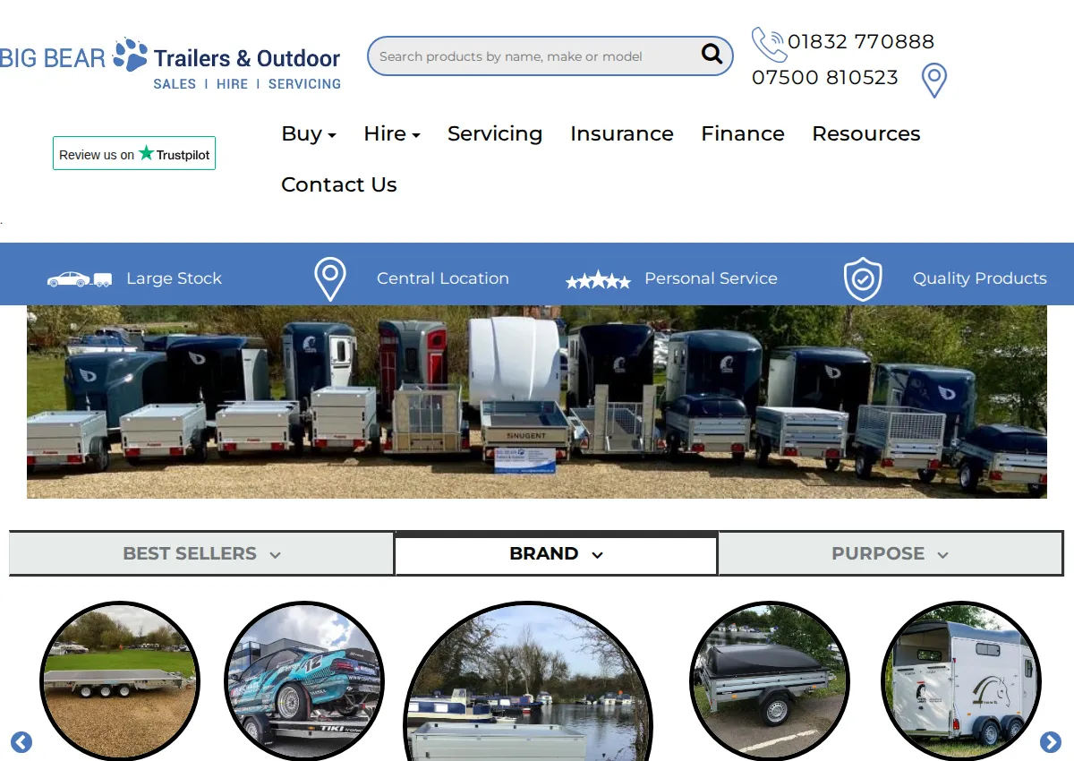 Store homepage