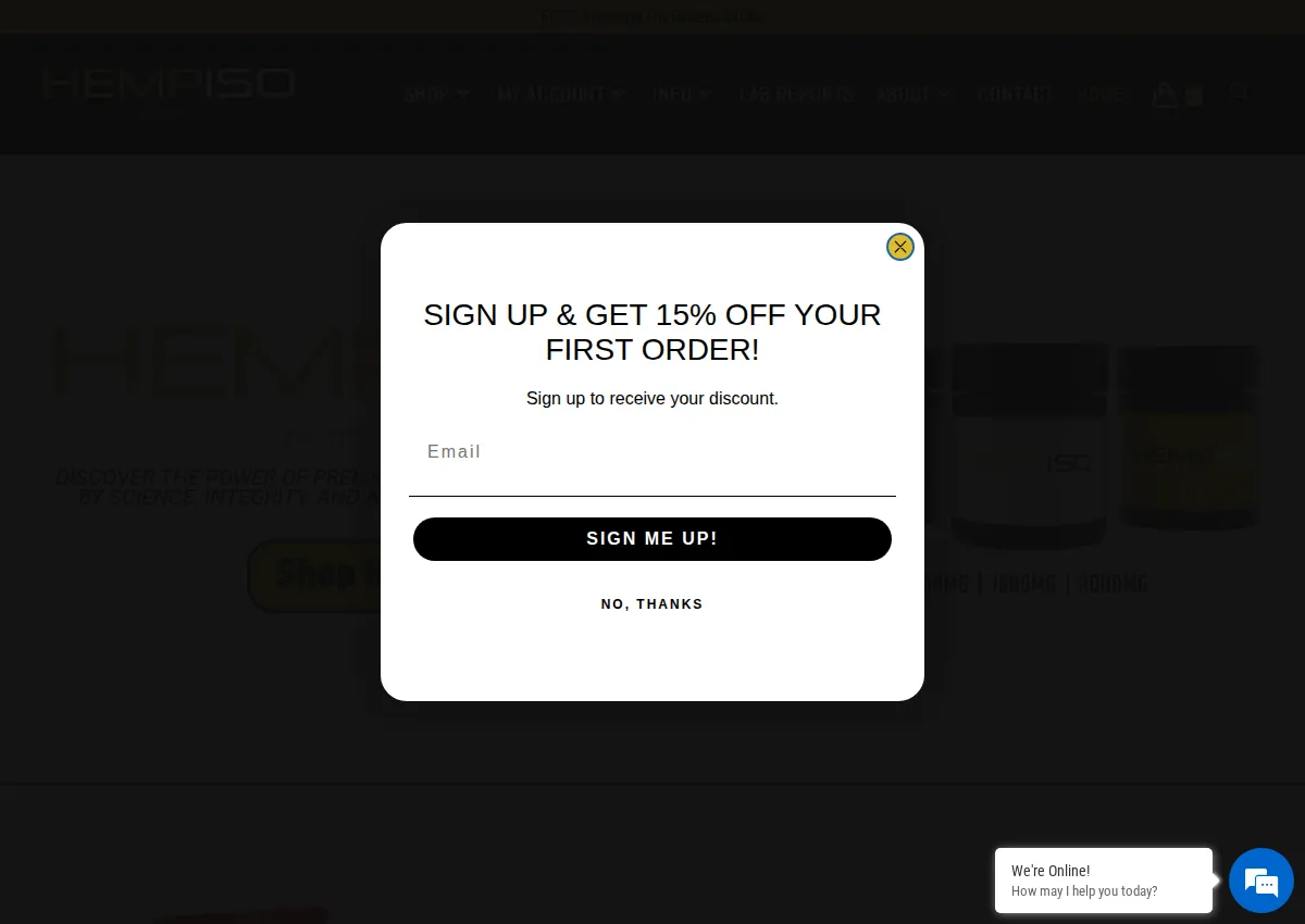 Store homepage