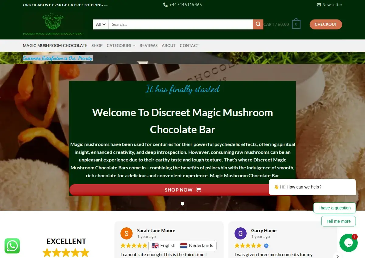 Store homepage