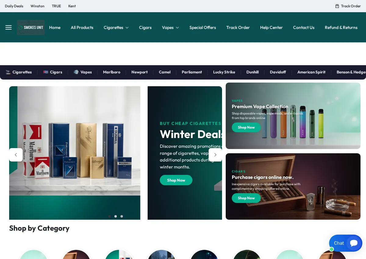 Store homepage