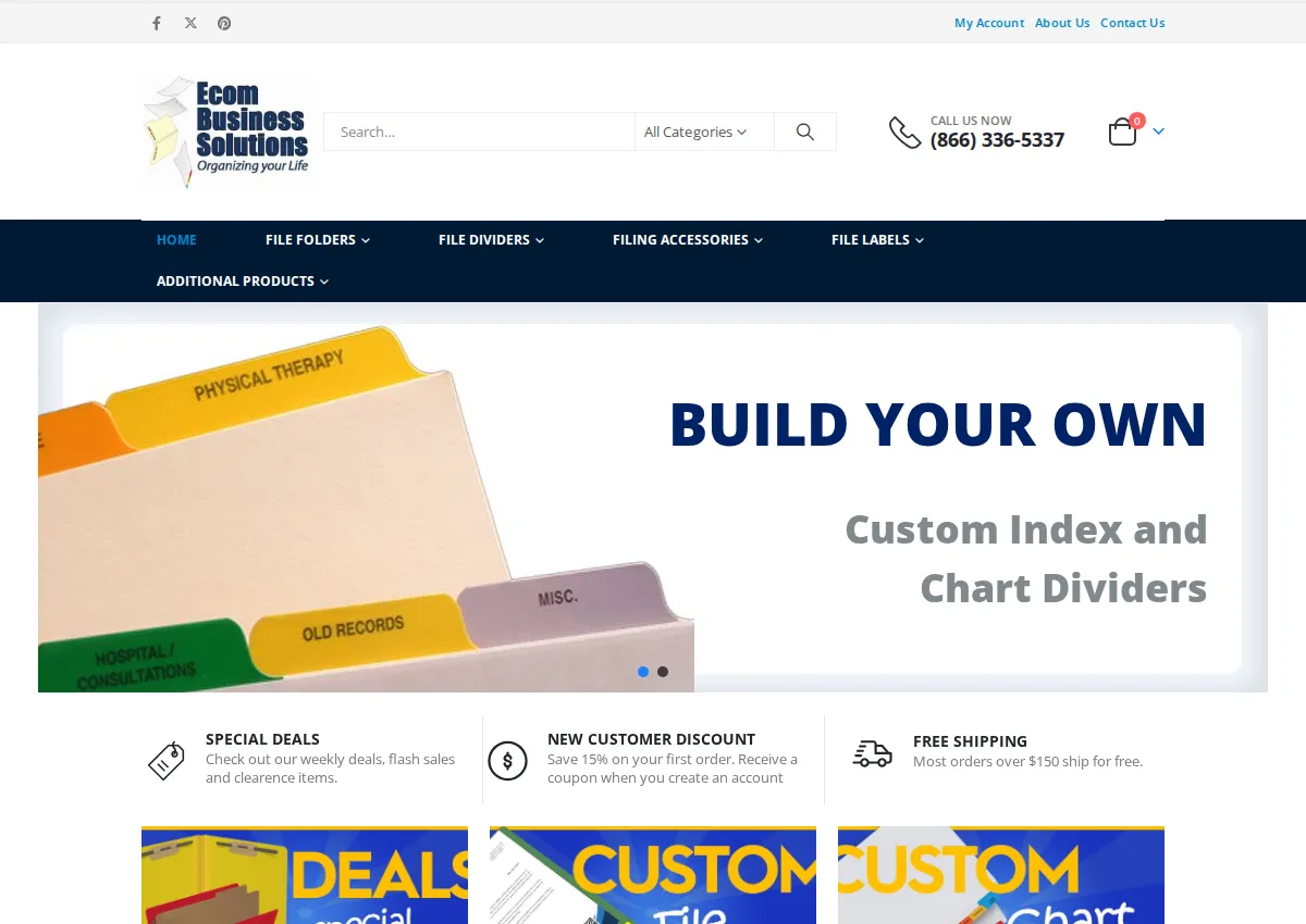 Store homepage