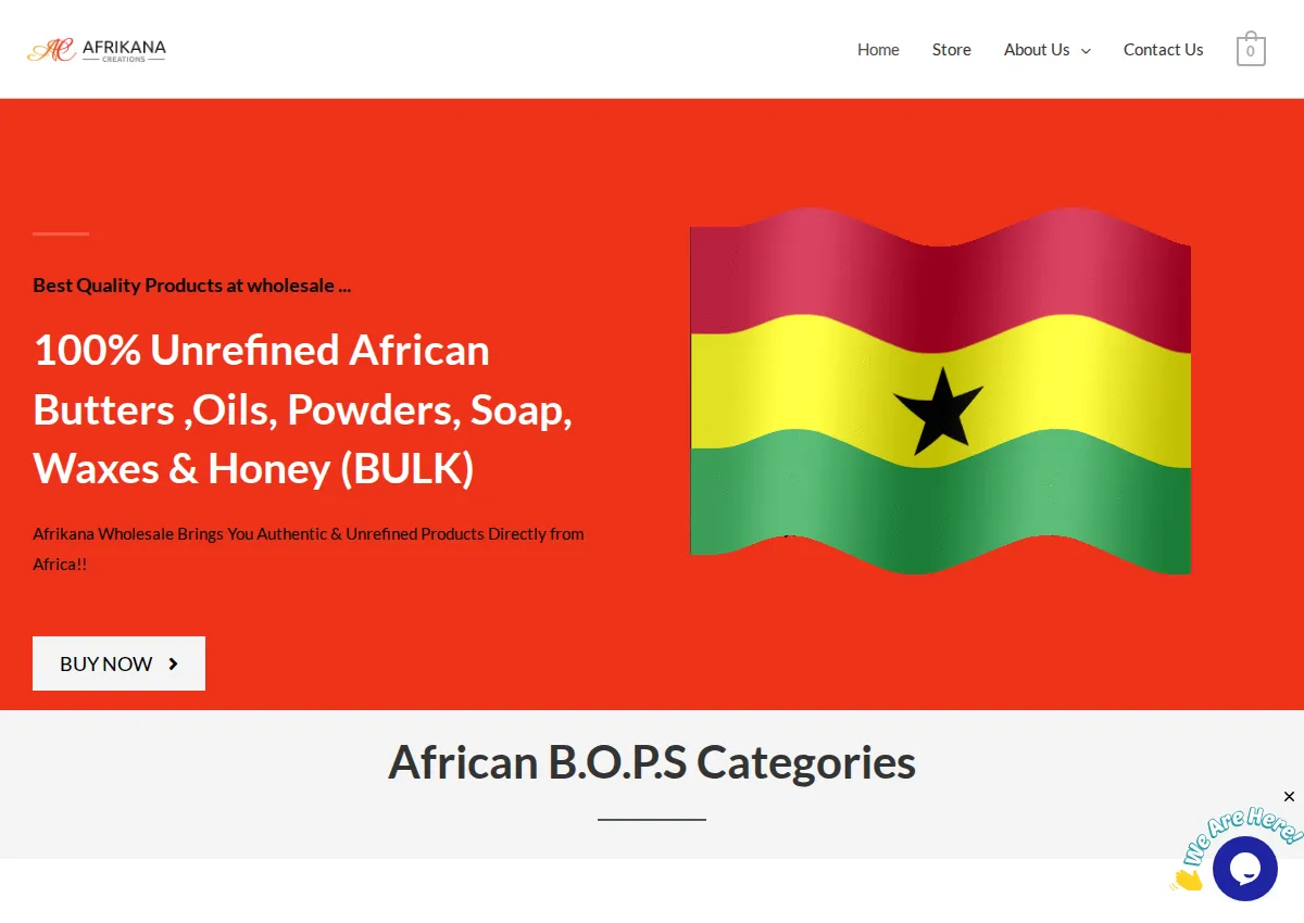 Store homepage