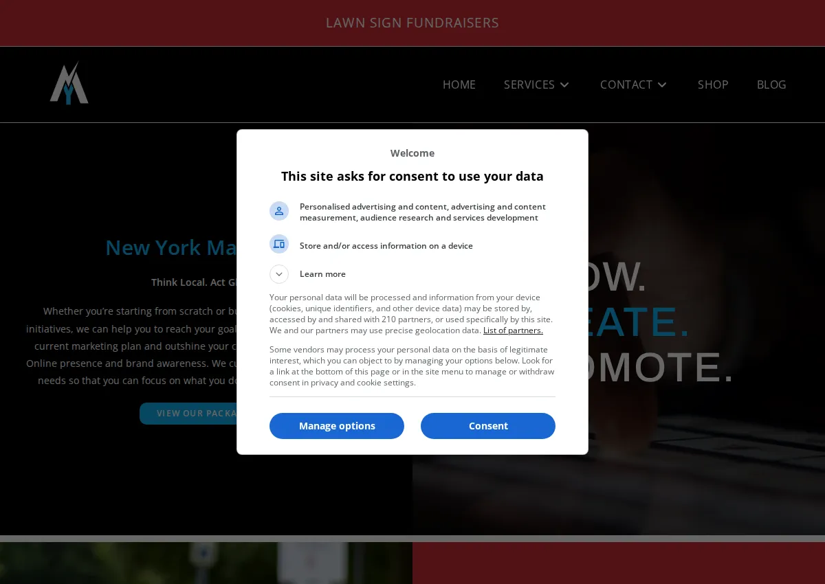 Store homepage