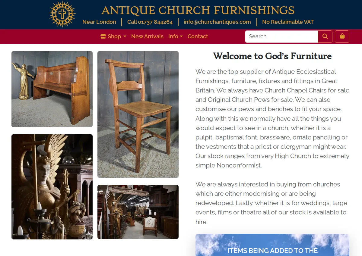 Store homepage