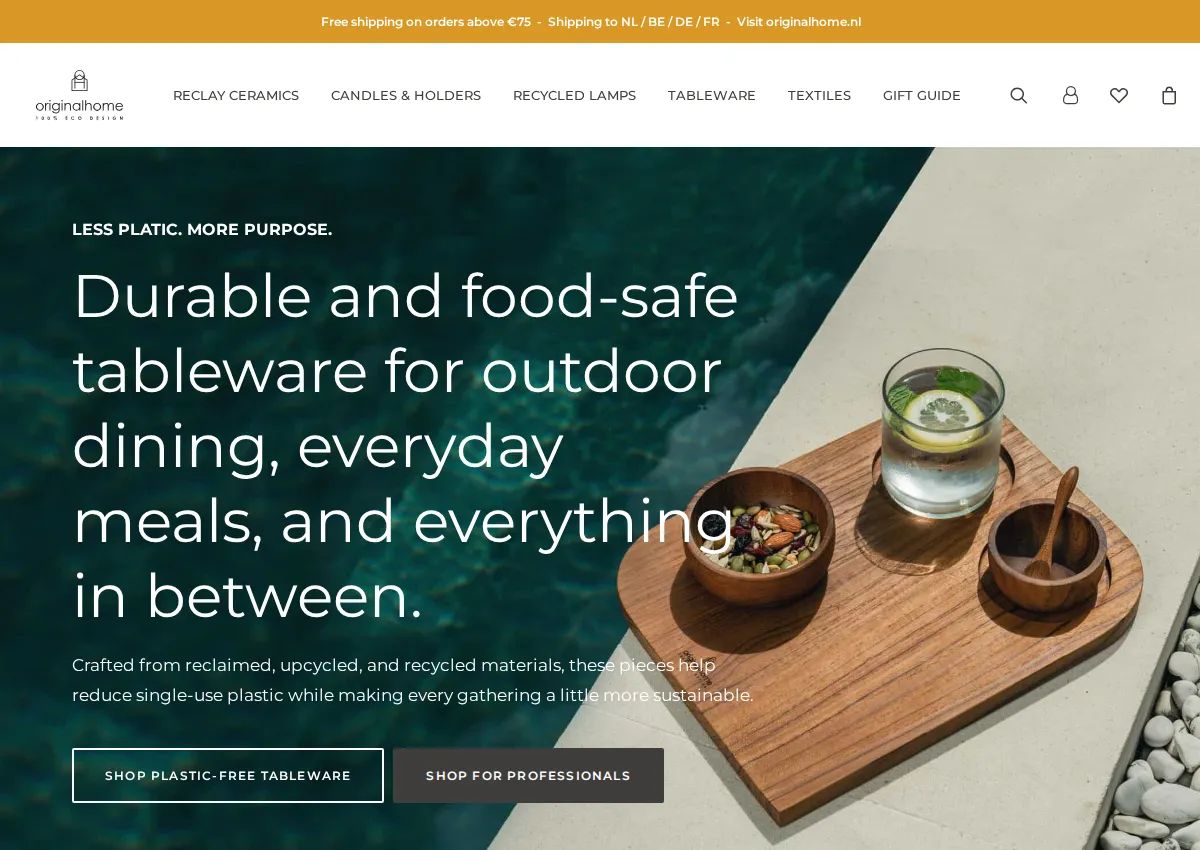 Store homepage