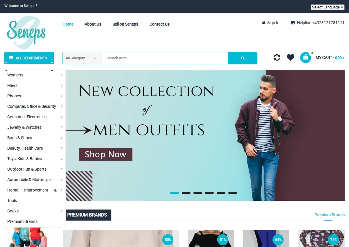 Store homepage