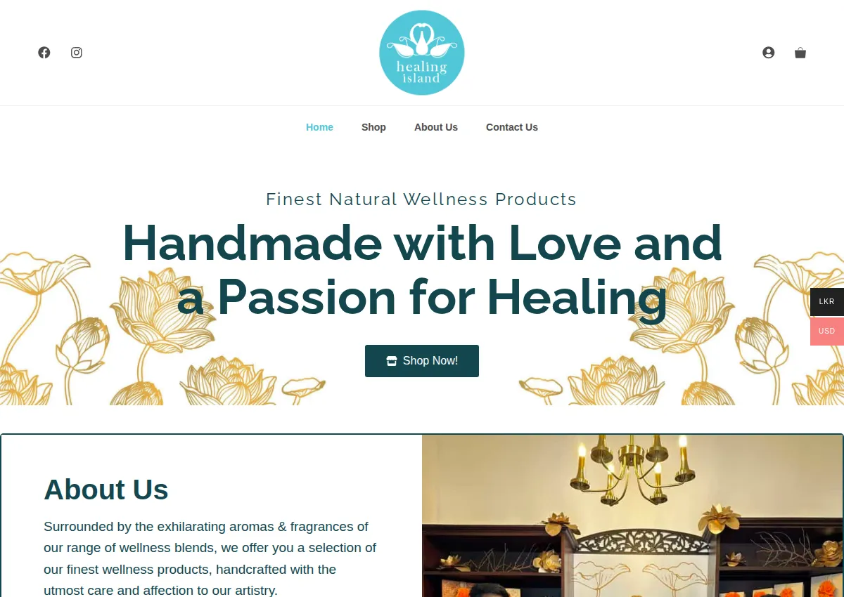 Store homepage