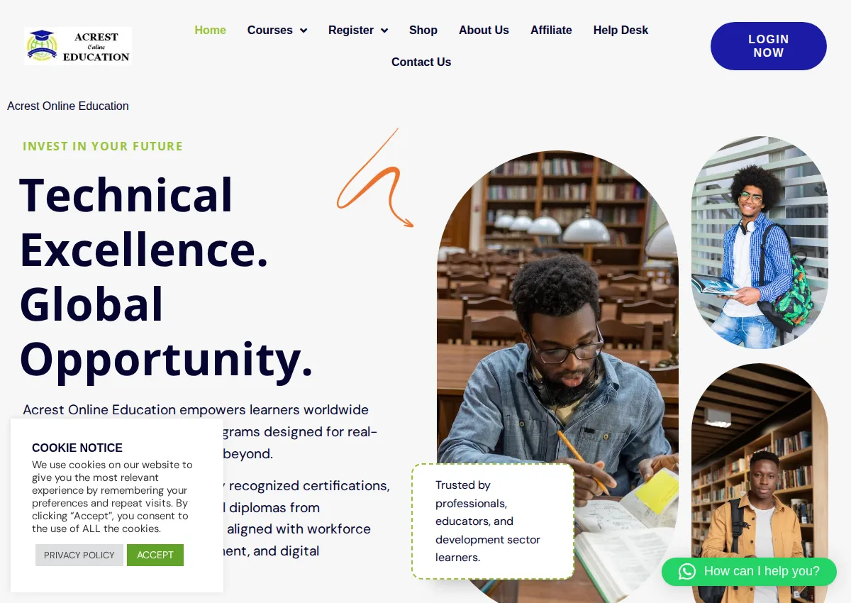 Store homepage