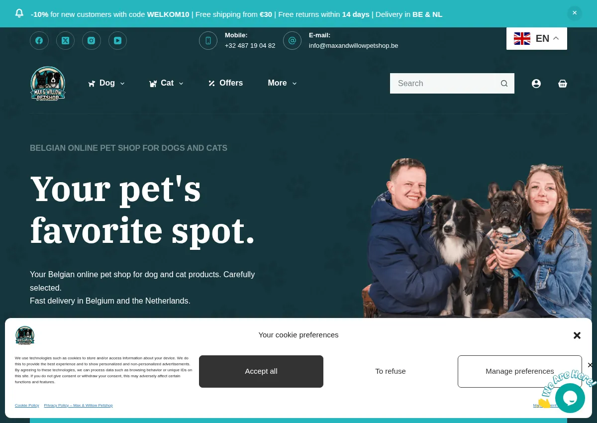 Store homepage