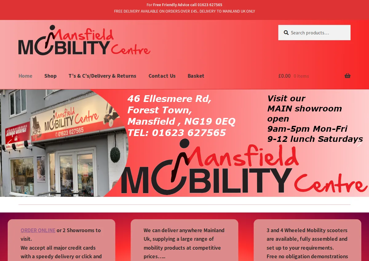 Store homepage