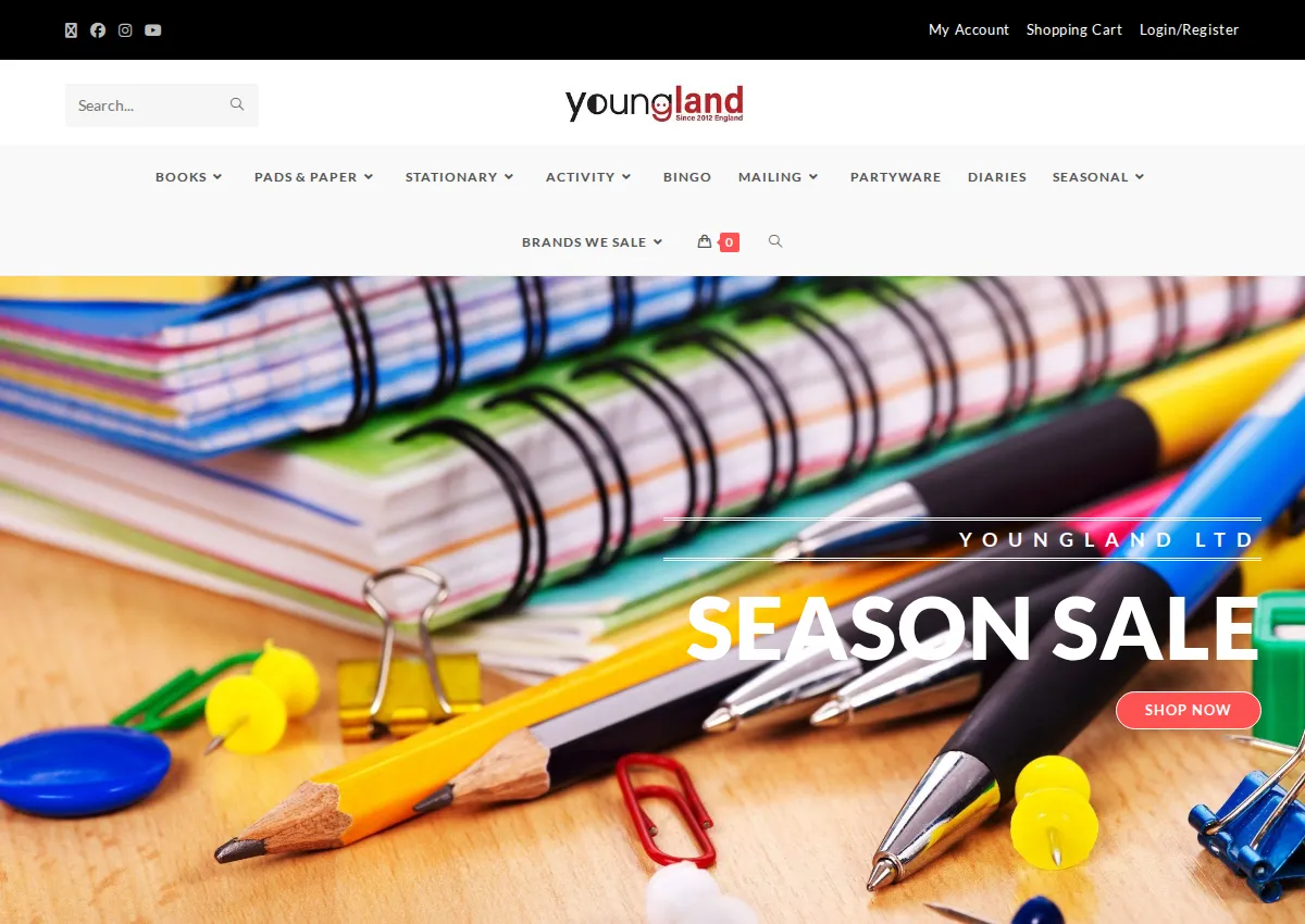 Store homepage